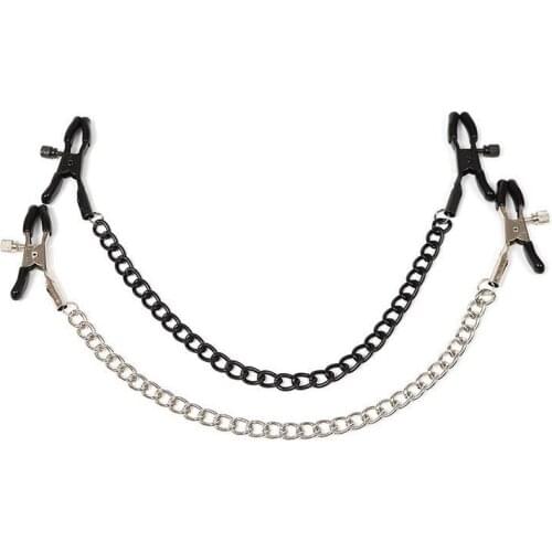BDSM Metal Nipple Clips Bondage Pornographic Adult Game Sex Accesspries Bondage Nipple Clamps Clip On The Chain Used For Women