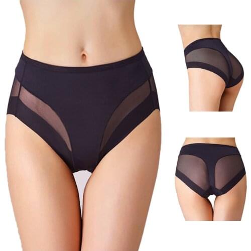 Women Boyshorts Body Shaping Panties Female Pants High Elastic Control Briefs Seamfree Breathable Mesh Waist Intimates Wholesale