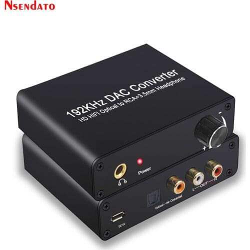 192kHz DAC 5.1CH Audio Decoder converter Adapter For Dolby DTS AC3 to 2.0CH Optical Coaxial to RCA 3.5mm Audio Digital Converter