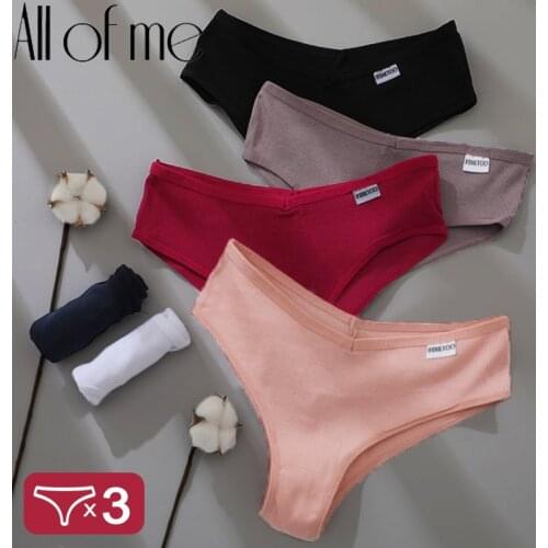 3PCS/Set M-XXXL Plus Size Cotton Panties Women Underwear Sexy Lingerie Female Underpants Intimates Brazillian Pantys Sexy Briefs