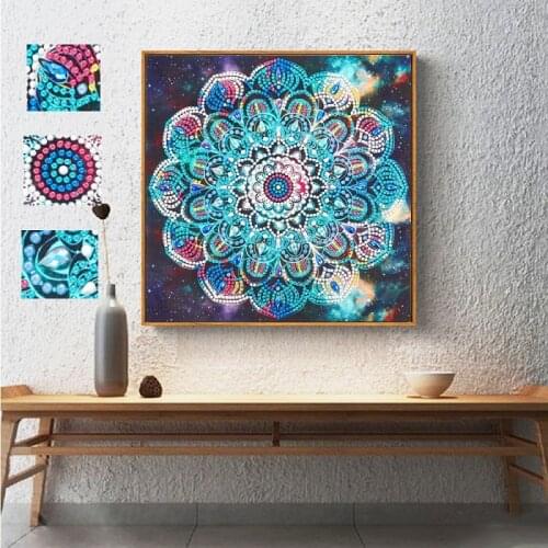 Special Shaped Diamond Painting Mandala Flower 5D DIY Diamond Embroidery Mosaic Cross Stitch Handicraft Home Wall Decoration