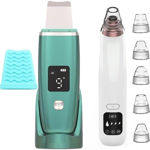 Ultrasonic Skin Scrubber Facial Peeling Pore Cleaner Exfoliator Face Blackhead Remover Deep Face Cleaner Machine