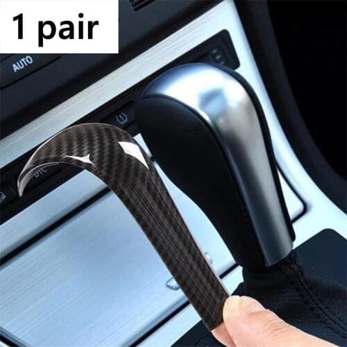 Car Styling Carbon fiber Gear Shift Handle Sleeve Sticker Cover Trim For BMW 5 series E60 X3 E83 6 series E63 X5 E53 Accessories
