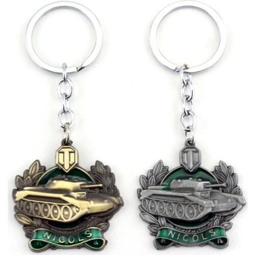 MQCHUN Wargaming WOT World of Tanks KeyChain for Keys Chaveiro Llavero Key Ring Key Holder Porte Game Series Metal Keychain -50