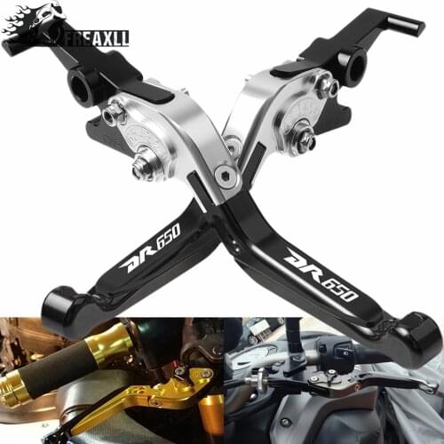 For Suzuki DR650 S SE 1994-2010 Adjustable Extendable Folding Aluminum Motorcycle Accessories Brake Clutch Levers Handle Grips