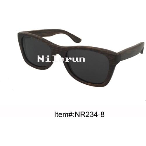 Cool mens black bamboo sunglasses