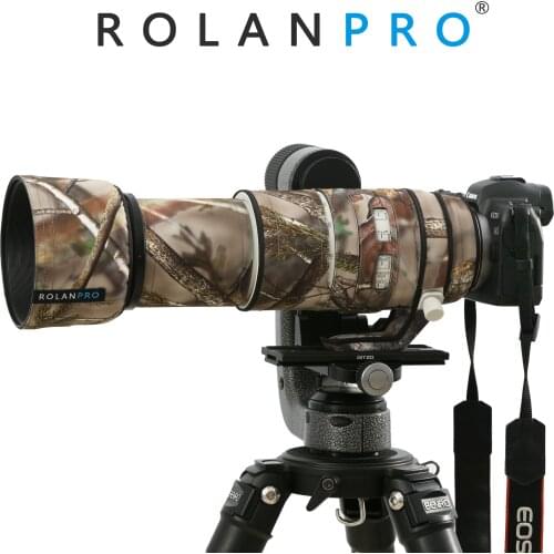 ROLANPRO Lens Camouflage Coat Rain Cover for Canon RF100-500mm F4.5-7.1 L IS USM Lens Protective Case Nylon Waterproof Lens Coat