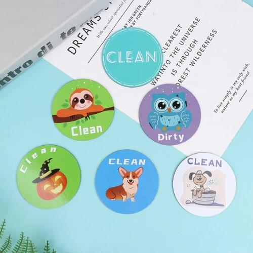 Dishwasher Magnet Clean Dirty Sign Dish Washer Reversible Indicator Universal Double Sided Kitchen Dishwasher Magnet