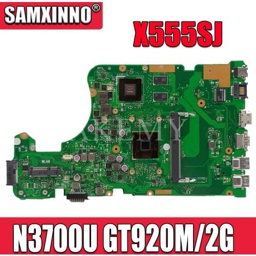 Akemy X555SJ Motherboard For Asus X555SJ X555S X555SJ A555S X555 Laotop Mainboard with N3700U GT920M/2G