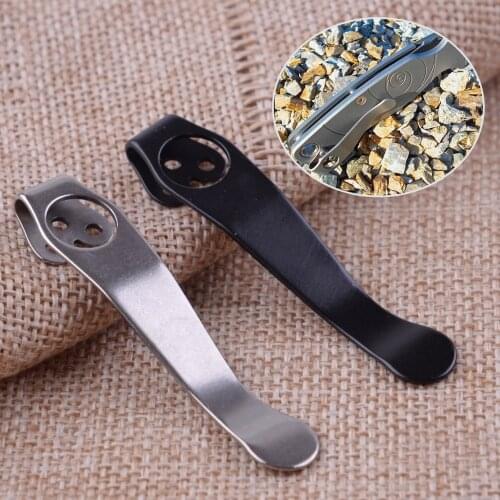 New Durable Titanium Alloy Deep Carry Pocket Back Clip Fit For C81 C10 C11 3-Hole Design Black/Silver