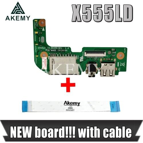 Original with cable For Asus X555 X555L X555LD X555LD_IO USB AUDIO CARD READER BOARD REV:2.0 MB 100% Tested Fast Ship