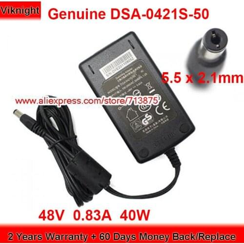 Genuine DSA-0421S-50 40W Charger 48V 0.83A AC Adapter DSA-0421S-50 1 40 for Netgear SWITCH NETGEAR FS108P Power Supply