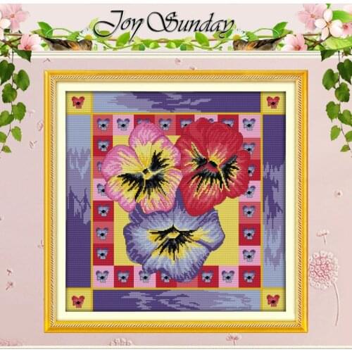 Pansy Patterns Counted Cross Stitch 11CT 14CT Flower Cross Stitch Sets Wholesale Chinese Cross-stitch Kits Embroidery Needlework