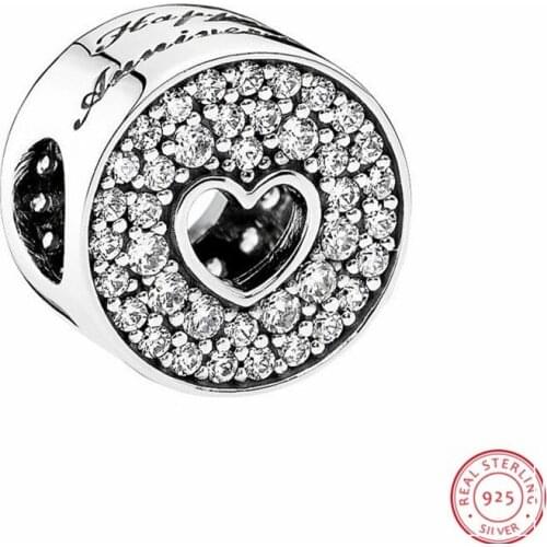 CodeMonkey Real 925 Sterling Silver Round Global Plane Charms Blue CZ Beads fit Women Bracelets Necklaces DIY Jewelry Making 895