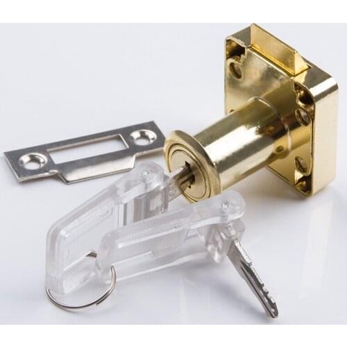 22mm/32mm Semi-automatic Drawer Lock With Key Longer Drawer Locker Alloy Safety Lock Security Furniture Locks Hardware Accessory