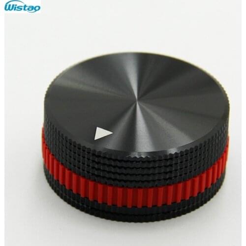 IWISTAO Solid Potentiometer Knob Whole Aluminum HIFI AmpTube Volume Diameter 40mm High 18mm Anodizing Black DIY Free Shipping