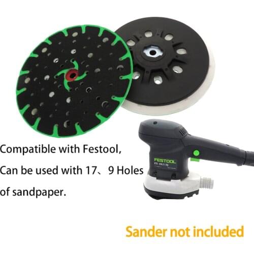 6 Inch 150mm Multi-Hole Dust Free Sanding Pad Sander Backing Pad Hook Loop Abrasive for Sanding Disc Polishing Grinding