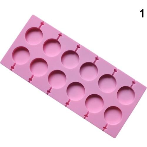 Round Shape Silicone Mold Lollipop Mould Home DIY Chocolate Candy Baking Tool JDH88