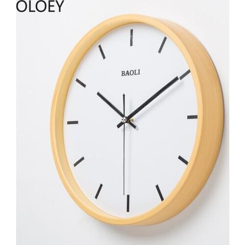 Modern Imitation Wood Wall Clock Silent Living Room Mute Wall Watches Home Home Decoration Wall Clock Large Kitchen Simple 2020