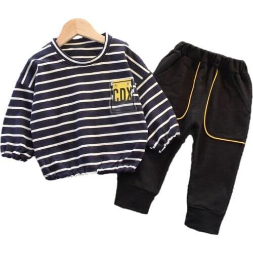 New Children Sportswear Autumn Baby Girl Clothes Suit Boys Cotton T-Shirt Pants 2Pcs/Sets Toddler Active Costume Kids Tracksuits