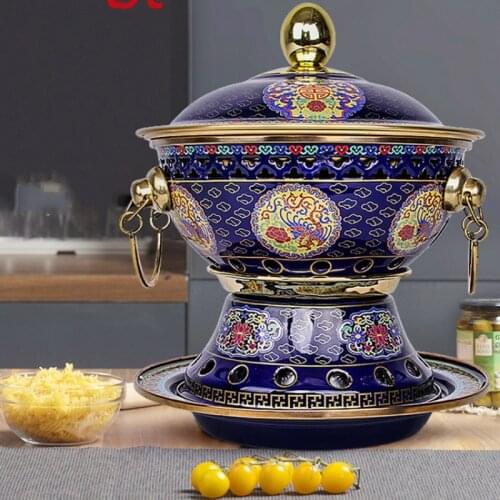 Chinese Style Old-Fashioned Pure Copper One-Person Hot Pot Alcohol Stove Small Hot Pot Household Cast Iron Pot hot pot