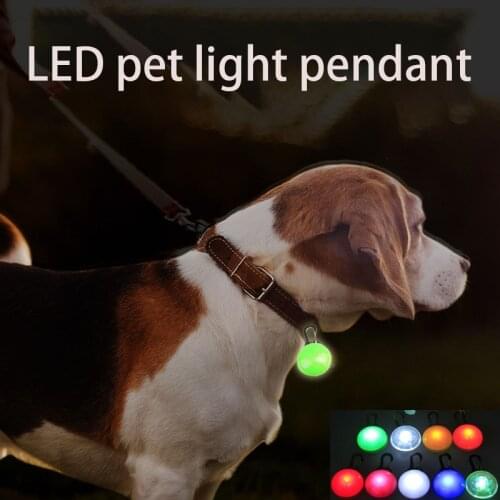 LED Flashlight Dog Cat Collar Glowing Pendant Night Safety Pet Leads Necklace Luminous Bright Decoration Collars For Dogs