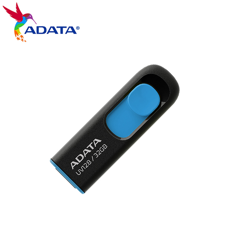 Original Adata UV128 USB 3.2 Gen 1 Pendrive 128GB 64GB 32GB 16GB Memory Stick Flash Drive For Computer