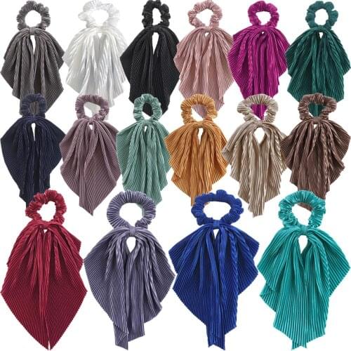 Girls Women Hair Scarf Scrunchies Streamers Headwear Turban Bow Hair Ribbons bands Horsetail Ties Head Wrap Accessories