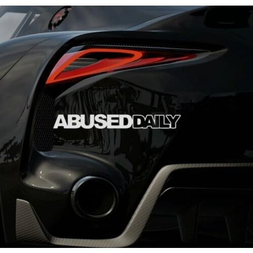 Abused Daily Sticker JDM Slammed Stance Funny Drift Lowered Window Decal 17.5cm