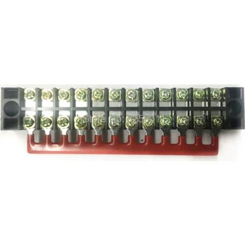 1PCS TB1512 / TBD-15A 12 Position Pre Insulated Fork Type Terminal TB Connection Strip Barrier Strip Jumper Connector
