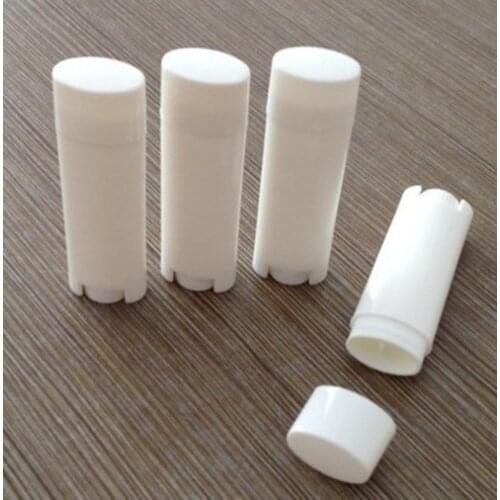 Lot of 100pcs White Oval Lip Balm Tube 4.5g 0.15oz Deodorant Container Lotion Bar Twist Empty lipstick wholesale