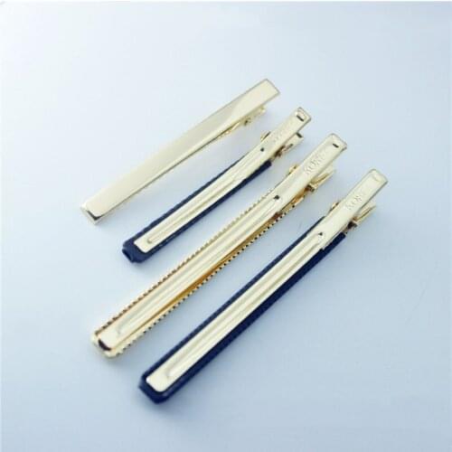 100pcs High Quanlity Narrow Hairclips Single Prong Alligator Hairpin Blank Setting for DIY Pearl Hair Clips Jewelry Making