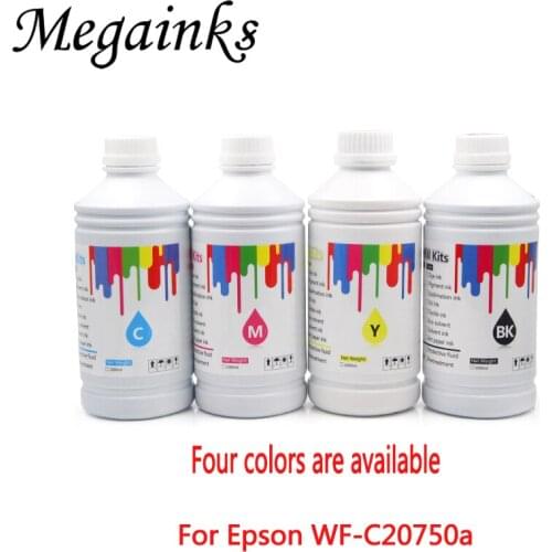 1000ml Refill pigment ink for Epson T02S T02S1-T02S4 cartridge for Epson WorkForce Enterprice WF-C20750a inkjet printer