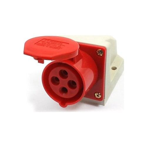 AC 380-415V 16A Waterpoof 3P+E IEC309-2 Round Pin Industrial Socket Red White