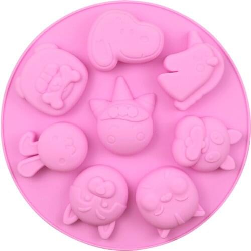 3D Animal Shape Soap Mold Unicorn Rabbit Bear Chocolate Mould For Making Candy Jelly Cookie bath bombs Ice Cube Tray
