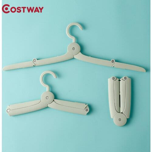 5 PCS Simple Portable Clothes Hanger Racks Foldable Plastic Travel Hangers Windproof Non-slip Coats Hanger Clothing Organizer