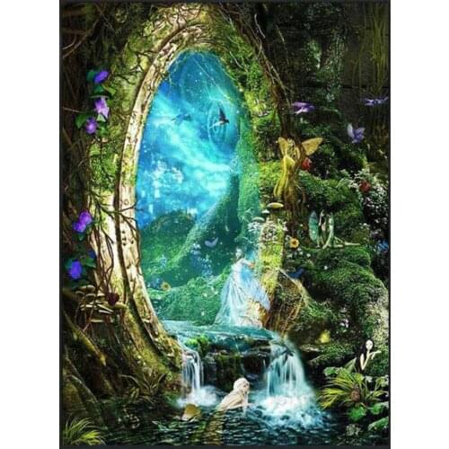 5D DIY Diamond Embroidery Scenery Diamond Painting Full Square Fantasy Picture Of Rhinestones Mosaic Elves Wall Decoration CV530