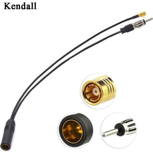 Active Dab+FM/AM SMB Cable Aerial DIN Splitter Accessory Antenna Converter Wireless Adapter Lead Vehicle Car Radio Plug