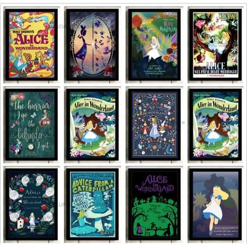 5d Diy Diamond Painting Disney Alice In Wonderland Nordic Cartoon Poster Diamond Mosaic Embroidery Cross Stitch Home Decor Gift