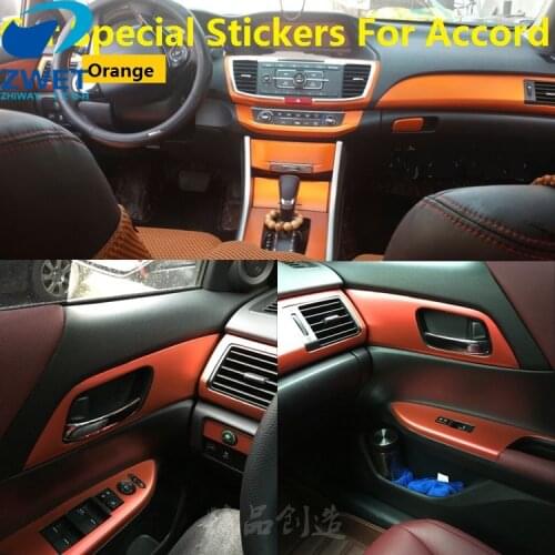 ZWET Car for Honda For Accord Special Stickers For accord carbon fiber sticker For Honda 2013~2016