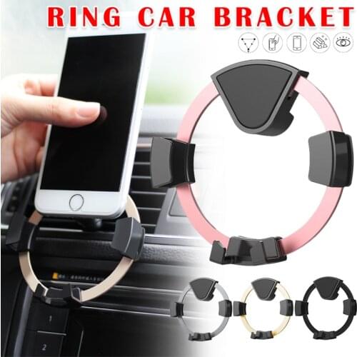 Air Vent Mobile Phone Mount Hands Free Round Gravity Car Phone Holder Cradle TD326