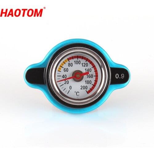 Car Motorcycle Styling D1 Spec Thermo Radiator Cap Tank Cover Water Temperature Gauge with Utility Safe 0.9 Bar/ 1.1 Bar/1.3 Bar