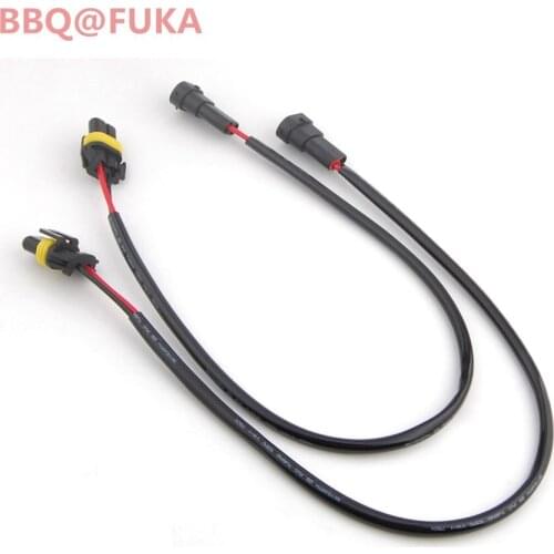 BBQ@FUKA 2pcs H11 H8 to 9006 Conversion Headlight Fog Lamp Wire Harness Adapter Socket Cable Fit For Cooper Clubman Car-Styling
