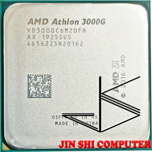 Amd athlon 3000g 3000g 3.5 ghz duplo-núcleo quad-thread processador cpu yd3000c6m2ofh soquete am4