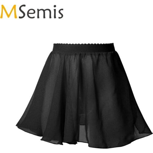 Kids Ballet Dance Skirt for Toddler Girls Chiffon Veil Wrap Skirt Ballerina Dress-up for Performance Costume Party Tutu Skirt