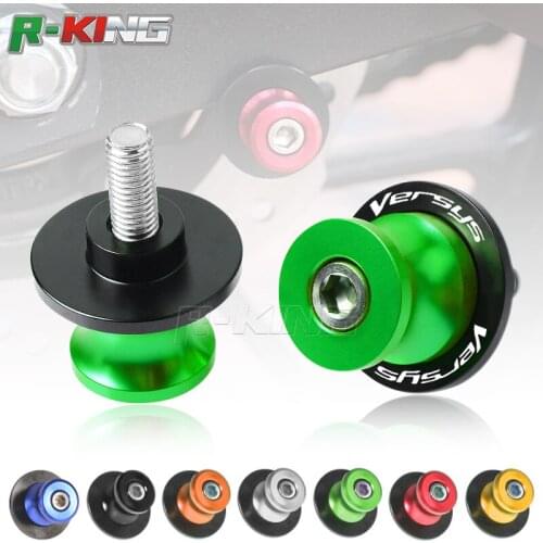 For Kawasaki VERSYS 1000 2012-2016 VULCAN/S 650cc 2006-2016 Motorcycle CNC Aluminum Swingarm Spools slider 10mm stand Screws