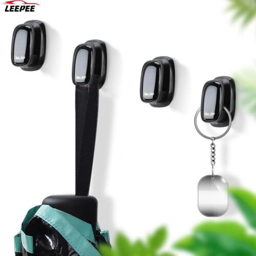 For USB Cable Headphone Key Storage Car Organizer Storage Self Adhesive Wall Hook Hanger Auto Fastener Clip 4Pcs Car Hooks