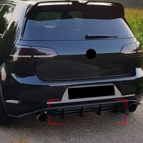 For Volkswagen Golf 7GTI Golf Mk7 GTI Car Rear Bumper Diffuser Flag Spoiler Splitter Accessories Car Styling