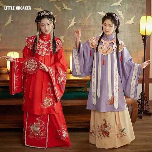 Elegant Red Traditional Chinese Clothing for Women Ancient Ming Dynasty Hanfu Princess Dress Women Cosplay Costume