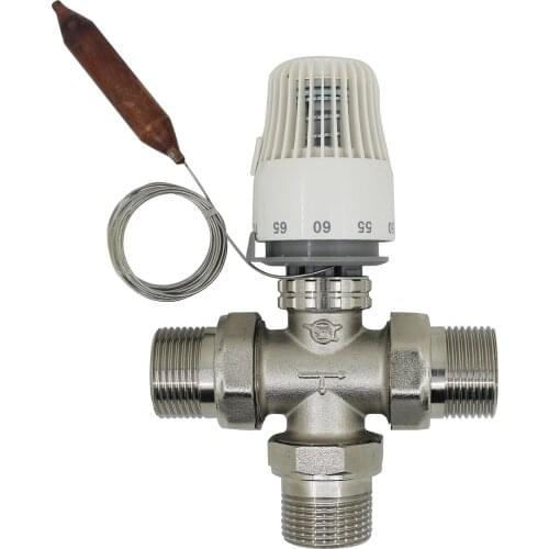 Energy saving 30-70 degree control Floor heating system thermostatic radiator valve M30*1.5 Three way valve male thread